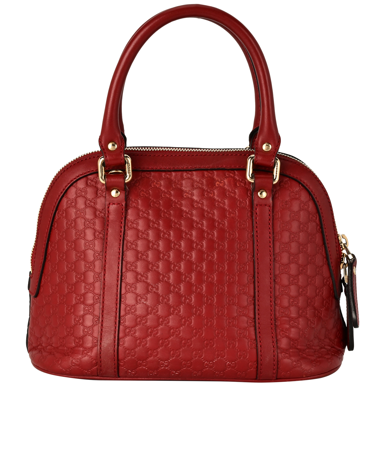 Microguccissima Dome Bag, &pound;395, Handbags, Red, Leather, Back view
